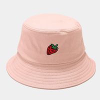 Women's Classic Style Fruit Embroidery Wide Eaves Bucket Hat sku image 7