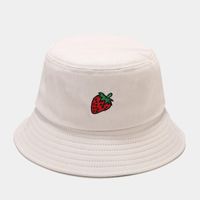 Women's Classic Style Fruit Embroidery Wide Eaves Bucket Hat sku image 9