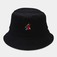Women's Classic Style Fruit Embroidery Wide Eaves Bucket Hat sku image 11