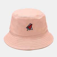 Women's Classic Style Fruit Embroidery Wide Eaves Bucket Hat sku image 14