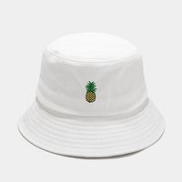 Women's Classic Style Fruit Embroidery Wide Eaves Bucket Hat sku image 18
