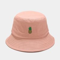 Women's Classic Style Fruit Embroidery Wide Eaves Bucket Hat sku image 20