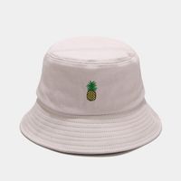Women's Classic Style Fruit Embroidery Wide Eaves Bucket Hat sku image 22
