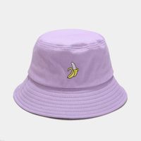 Women's Classic Style Fruit Embroidery Wide Eaves Bucket Hat sku image 28