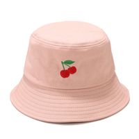 Women's Classic Style Fruit Embroidery Wide Eaves Bucket Hat main image 2