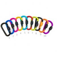 Daily Simple Style Solid Color Aluminum Material Carabiner main image 3
