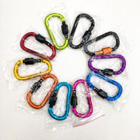 Daily Simple Style Solid Color Aluminum Material Carabiner main image 2