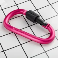 Daily Simple Style Solid Color Aluminum Material Carabiner sku image 2