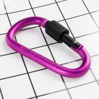 Daily Simple Style Solid Color Aluminum Material Carabiner sku image 7