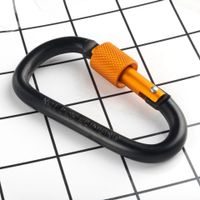 Daily Simple Style Solid Color Aluminum Material Carabiner sku image 9