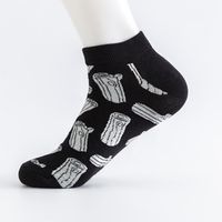 Unisex Casual Color Block Cotton Printing Crew Socks A Pair sku image 2