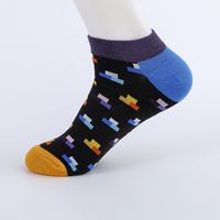 Unisex Casual Color Block Cotton Printing Ankle Socks A Pair sku image 4