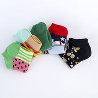 Unisex Casual Color Block Cotton Printing Ankle Socks A Pair main image 4
