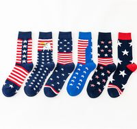 Unisex Casual Abstract Cotton Printing Crew Socks A Pair main image 1