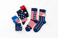 Unisex Casual Abstract Cotton Printing Crew Socks A Pair main image 4