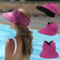 Women's Simple Style Color Block Flat Eaves Sun Hat main image 3