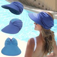 Women's Simple Style Color Block Flat Eaves Sun Hat main image 6