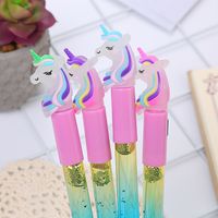 Unicorn Fairy Quicksand With Light Gel Pen Creative Glow Oil Quicksand Water-based Paint Pen Cute Student Stationery main image 1