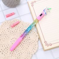 Licorne Fée Quicksand Avec Stylo Gel Léger Créatif Lueur Huile Quicksand Peinture À Base D'eau Stylo Mignon Étudiant Papeterie sku image 1