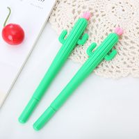 Creative Plant Modeling Soft Plastic Cactus Gel Pen Learning Office Stationery Water-based Sign Pen Cute Student Pen main image 3