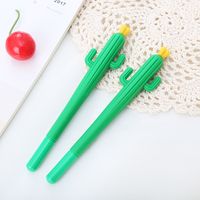 Creative Plant Modeling Soft Plastic Cactus Gel Pen Learning Office Stationery Water-based Sign Pen Cute Student Pen main image 2