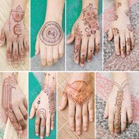 Ethnic Style Semi-permanent Brown Red Indian Hannah Waterproof Lace Tattoo Sticker main image 4