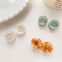 Cartoon Style Smiley Face Acetic Acid Sheets Printing Hair Clip main image 4