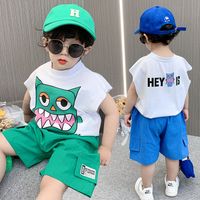 Casual Simple Style Cartoon Printing Cotton Boys Clothing Sets main image 1