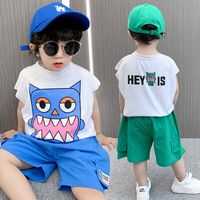 Casual Simple Style Cartoon Printing Cotton Boys Clothing Sets main image 9