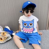 Casual Simple Style Cartoon Printing Cotton Boys Clothing Sets main image 7