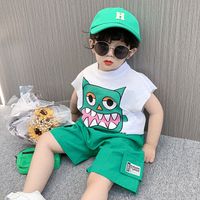 Casual Simple Style Cartoon Printing Cotton Boys Clothing Sets main image 3