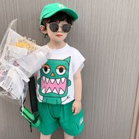 Casual Simple Style Cartoon Printing Cotton Boys Clothing Sets main image 4