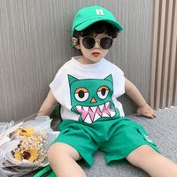 Casual Simple Style Cartoon Printing Cotton Boys Clothing Sets main image 2