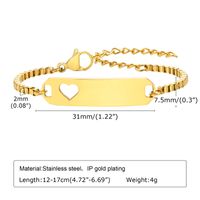Simple Style Heart Shape 304 Stainless Steel Polishing Kid'S Bracelets main image 3