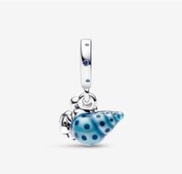 Cute Hermit Crab Sterling Silver Inlay Zircon Charms main image 4