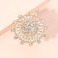 Luxurious Lady Handmade Flower Alloy Inlaid Gemstone Inlaid Pearls Diamond Women's Rings main image 3