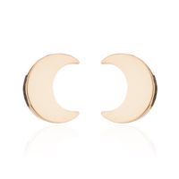 1 Pair Cute Simple Style Classic Style Moon Stainless Steel 18k Gold Plated Ear Studs sku image 2