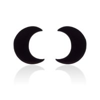 1 Pair Cute Simple Style Classic Style Moon Stainless Steel 18k Gold Plated Ear Studs sku image 4