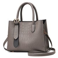 Women's Large Pu Leather Solid Color Classic Style Square Zipper Handbag main image 3