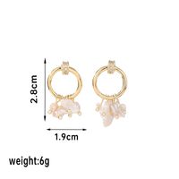 1 Pair Vintage Style Simple Style Star Flower Plating Inlay Copper Freshwater Pearl Zircon 14k Gold Plated 18k Gold Plated Ear Studs sku image 2