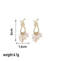 1 Pair Vintage Style Simple Style Star Flower Plating Inlay Copper Freshwater Pearl Zircon 14k Gold Plated 18k Gold Plated Ear Studs sku image 4