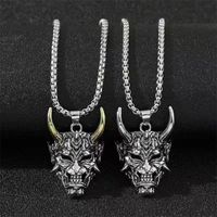 Exaggerated Punk Mask Stainless Steel Alloy Plating Hollow Out Unisex Pendant Necklace Long Necklace Necklace Pendant main image 1