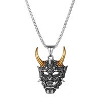 Exaggerated Punk Mask Stainless Steel Alloy Plating Hollow Out Unisex Pendant Necklace Long Necklace Necklace Pendant main image 3