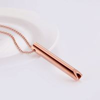 Casual Simple Style Whistle Stainless Steel Plating Unisex Pendant Necklace Long Necklace main image 5