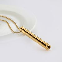 Casual Simple Style Whistle Stainless Steel Plating Unisex Pendant Necklace Long Necklace main image 4
