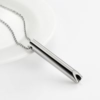 Casual Simple Style Whistle Stainless Steel Plating Unisex Pendant Necklace Long Necklace sku image 1