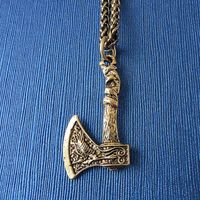 Simple Style Cool Style Axe Alloy Leather Rope Metal Irregular Plating Men's Pendant Necklace sku image 6