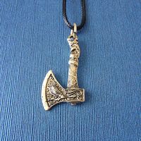 Simple Style Cool Style Axe Alloy Leather Rope Metal Irregular Plating Men's Pendant Necklace sku image 1
