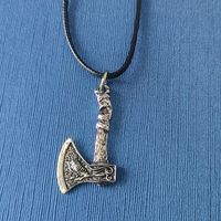 Simple Style Cool Style Axe Alloy Leather Rope Metal Irregular Plating Men's Pendant Necklace sku image 2