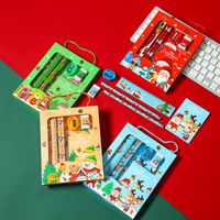 New Christmas Student Stationery Gift Box Set Children's Christmas Small Gifts Present Prize Portable Six-piece Set main image 4